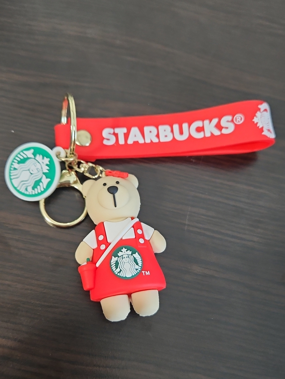 Coffee Bear Logo Keychain Wristlet